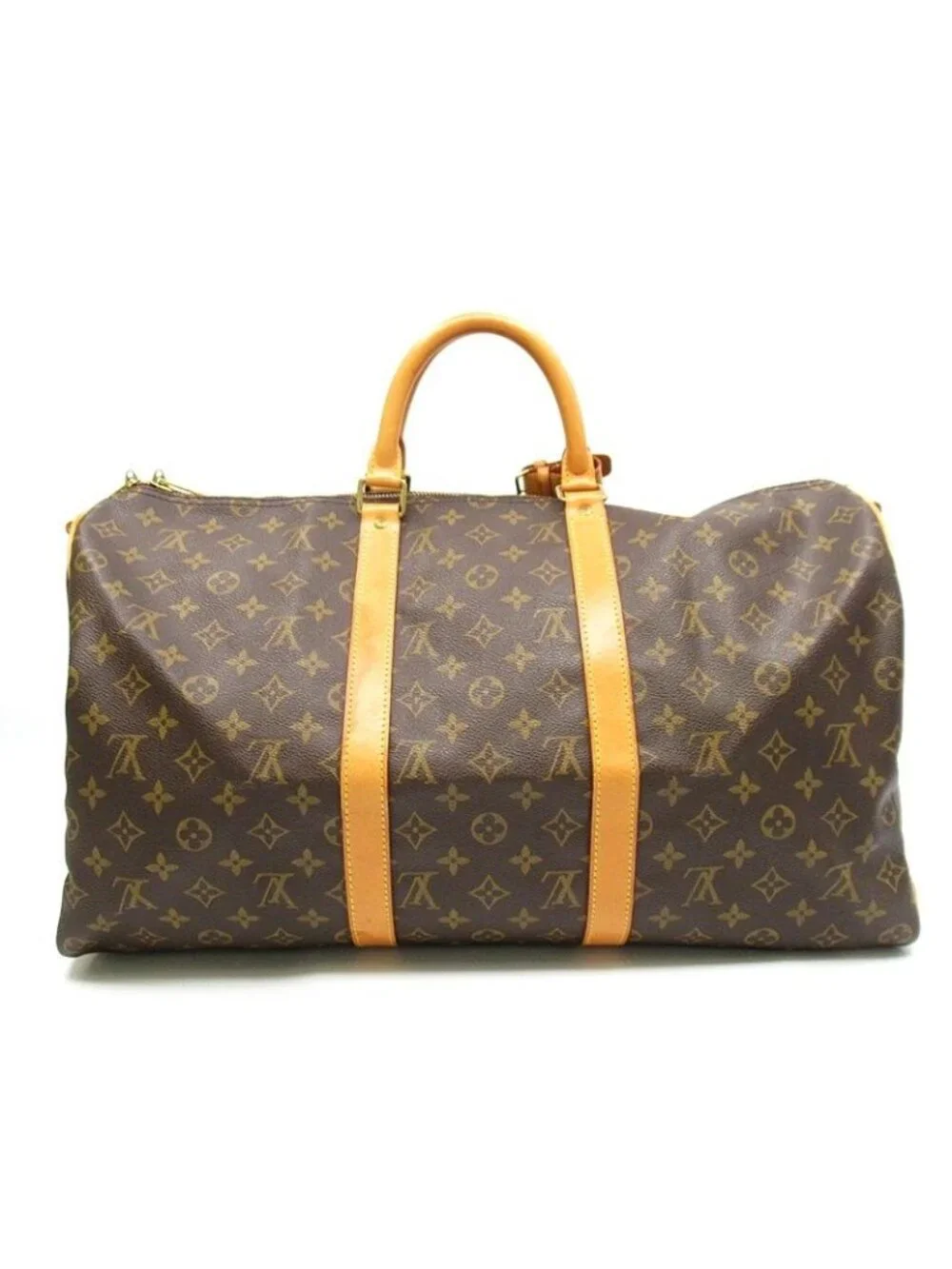 Louis Vuitton Keepall Bandouliere 50 Monogram Boston Bag Brown